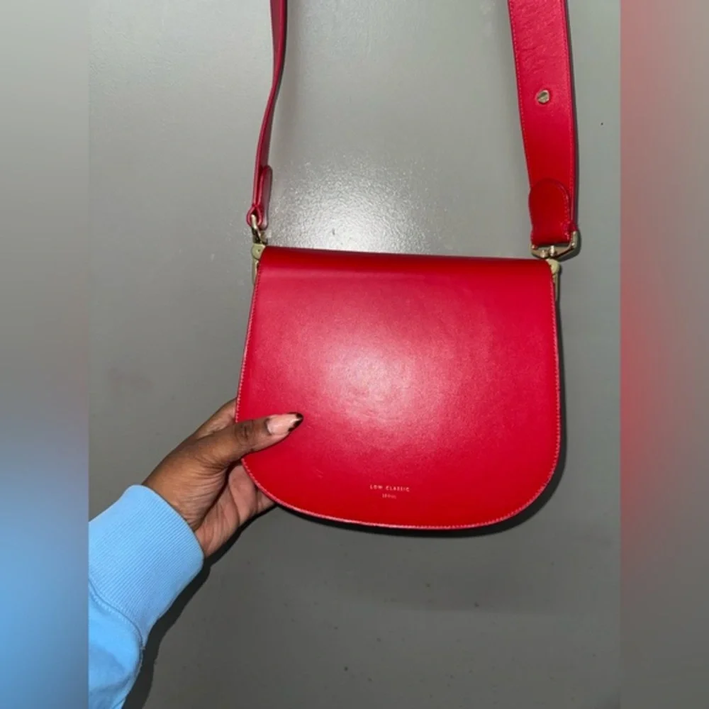 LOW‎ CLASSIC color block Red Leather Crossbody Bag